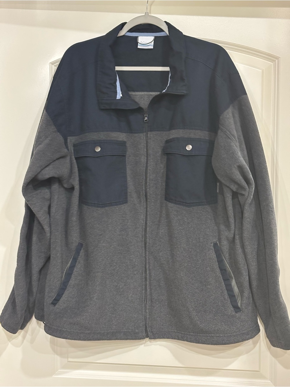Columbia Navy and Heather Gray Fleece Jacket